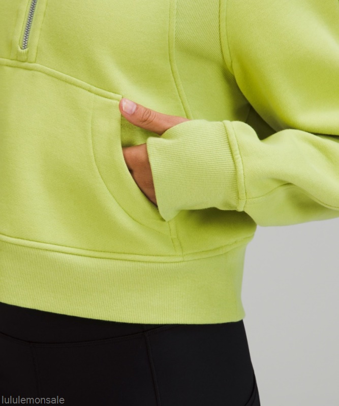 Lululemon Damen DELULU182 | Wasabi Scuba Oversize-Hoodie Mit Halbem Reißverschluss
